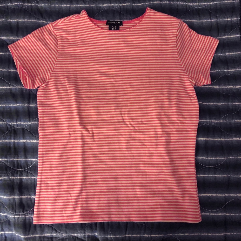 Gap Pink Striped Tee